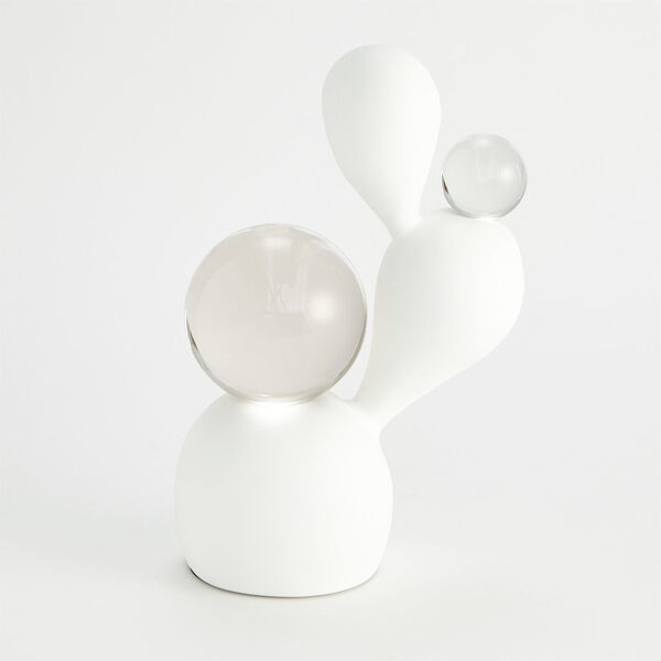 White Triple Meringue Sculpture with Two Spheres, image 1