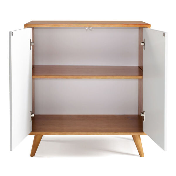 Kenswick White and Caramel Two Door Cabinet, image 6