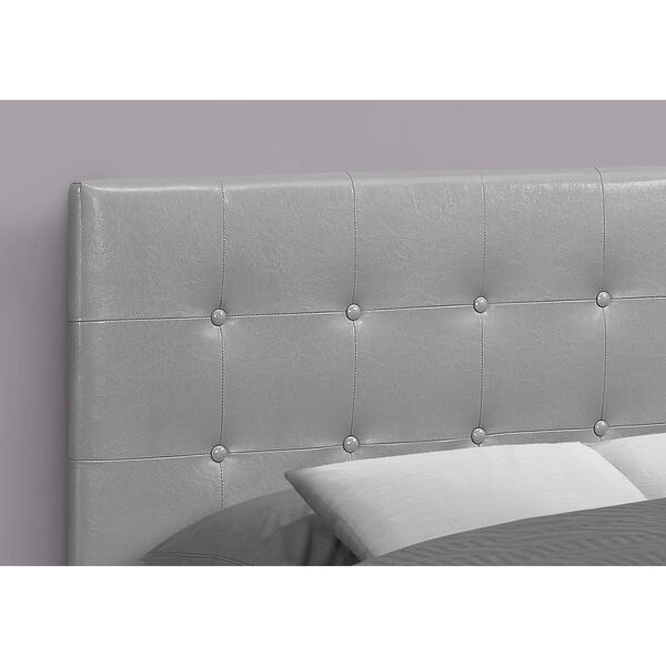 Gray and Black Leather-Look Full Size Headboard, image 3