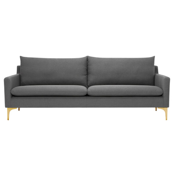 Anders Slate Gray and Gold Sofa, image 2