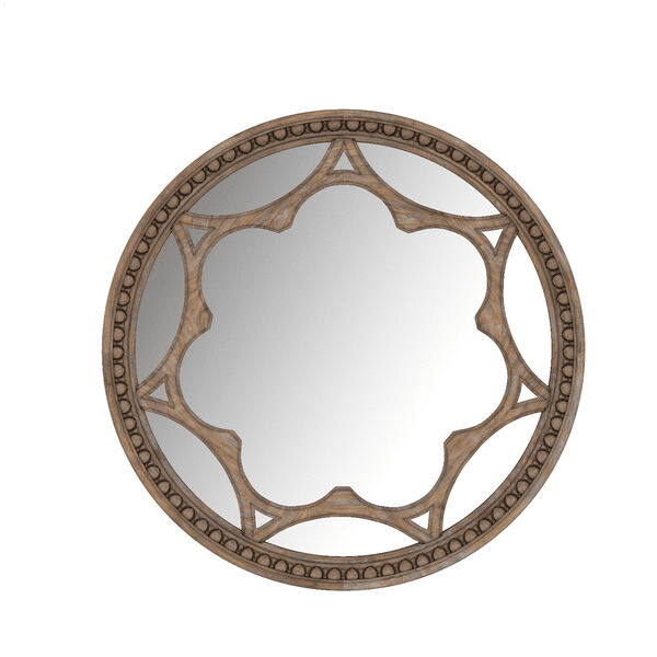 Architrave Brown Round Mirror, image 1