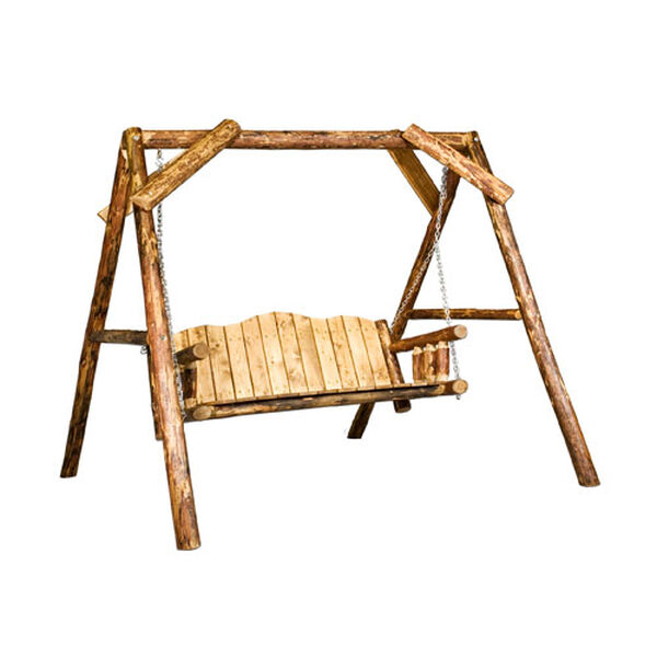 Glacier Country Exterior Stain Lawn Swing w/ A Inch Frame Exterior Finish, image 1