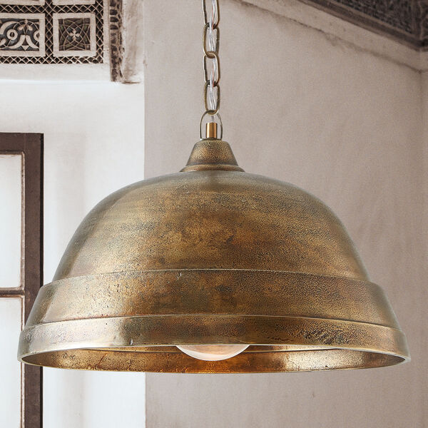 Independent Oxidized Brass One-Light Pendant, image 4