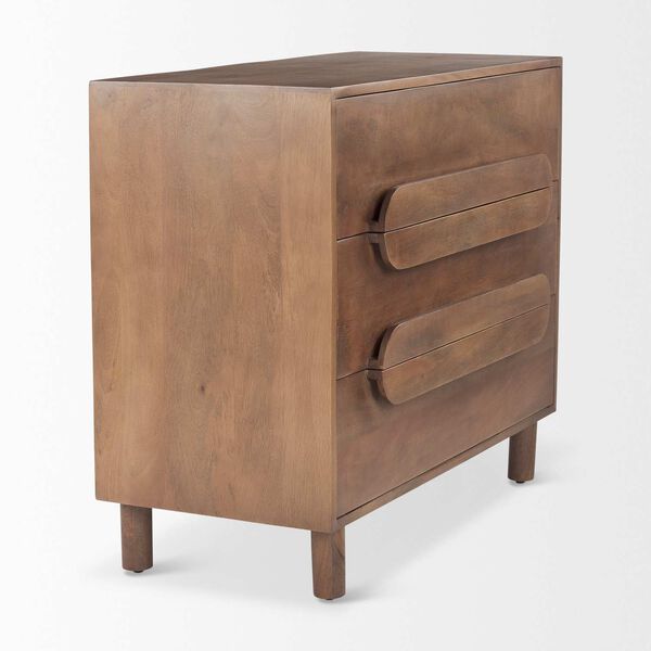 Astrid Medium Brown Three-Drawer Cabinet, image 5