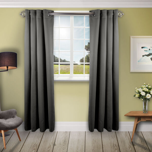 Light Grey 96 W x 96 H In. Blackout Curtain, image 1