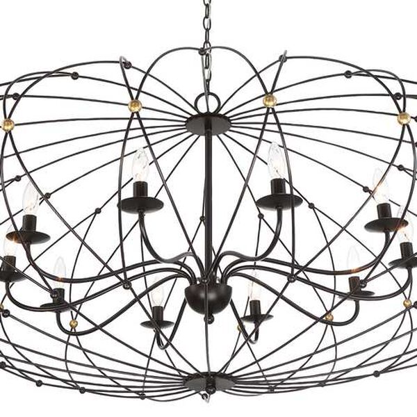 Zucca English Bronze and Antique Gold 10-Light Chandelier, image 5
