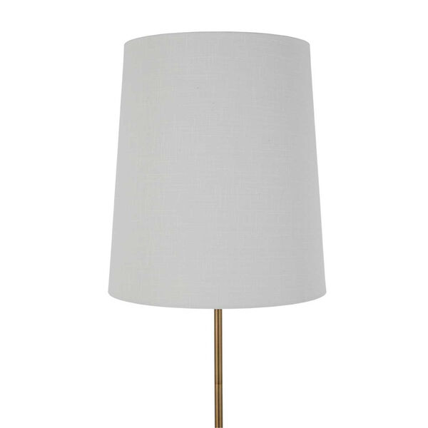 Hayward Matte Brass and White One-Light Floor Lamp, image 2