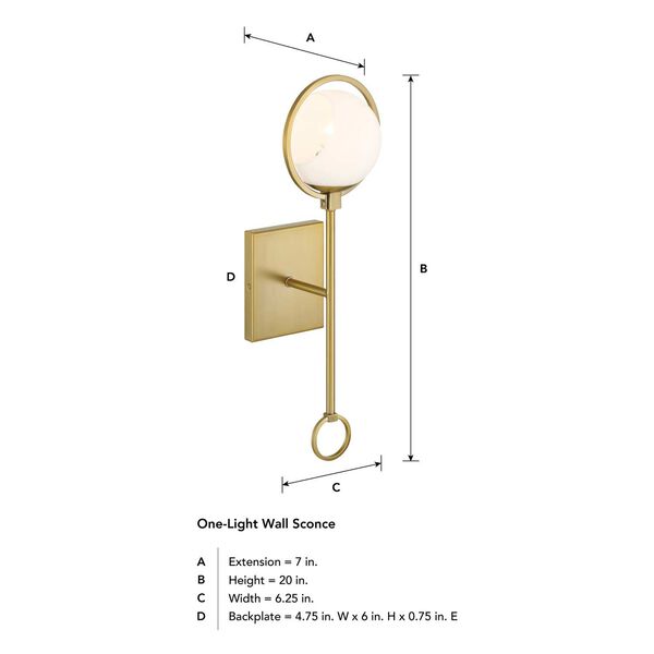 Teatro Brushed Gold One-Light Wall Sconce, image 4