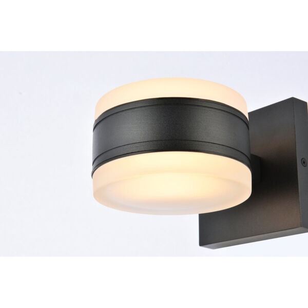 Raine Black 730 Lumens 16-Light LED Outdoor Wall Sconce, image 3