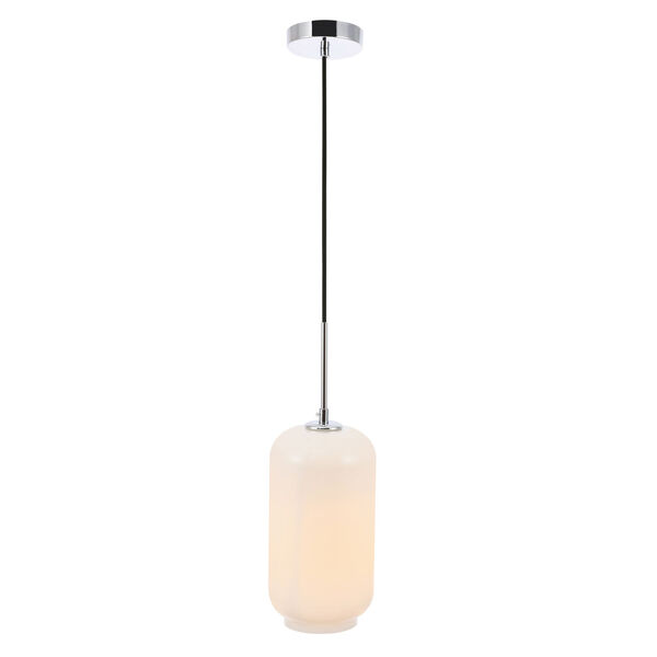 Collier Chrome Six-Inch One-Light Mini Pendant with Frosted White Glass, image 4