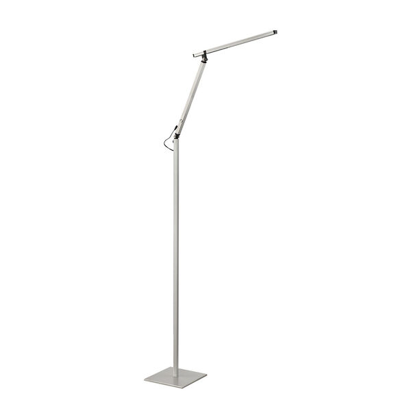 Pazz Brushed Aluminum 56-Inch Integrated LED Adjustable Floor Lamp, image 1