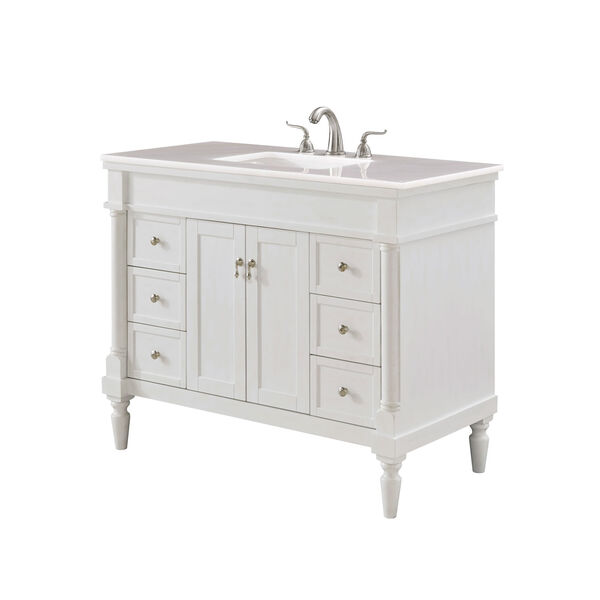 Lexington Antique White 42-Inch Vanity Sink Set, image 3