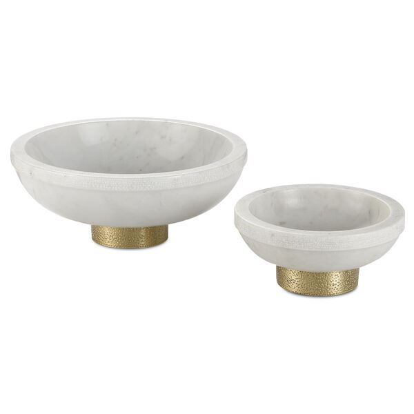 Valor White and Brass Small Bowl, image 2