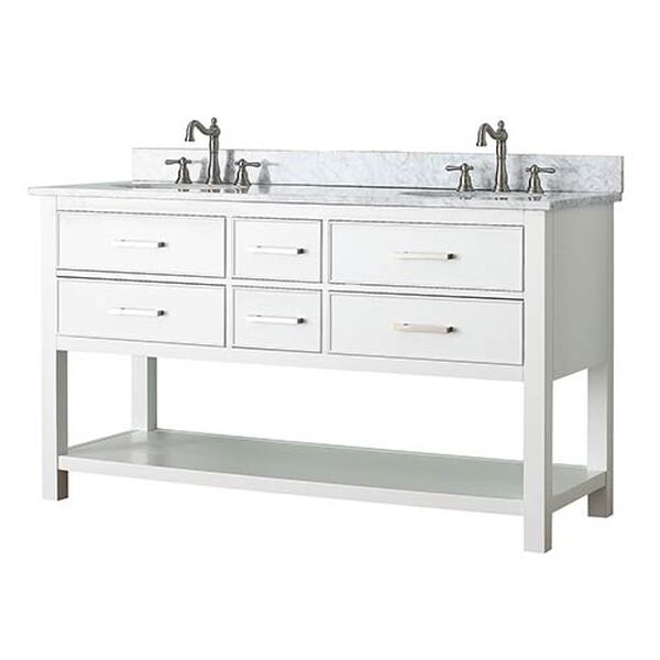 Brooks White 60-Inch Vanity Only, image 2