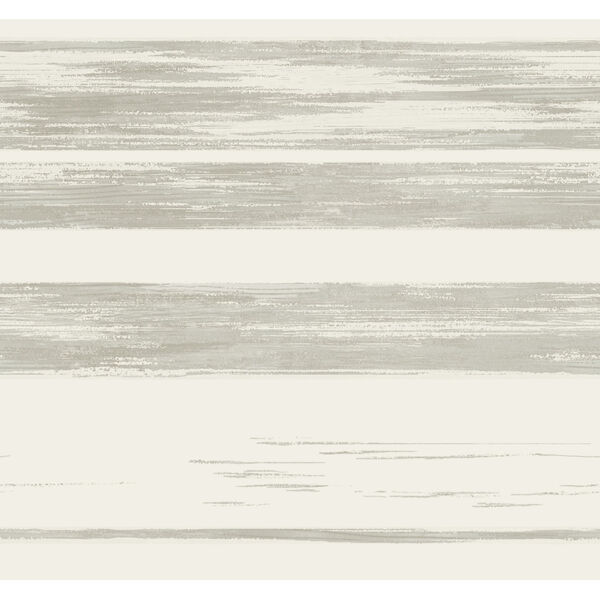 Ronald Redding 24 Karat White and Gray Horizontal Dry Brush Wallpaper, image 2