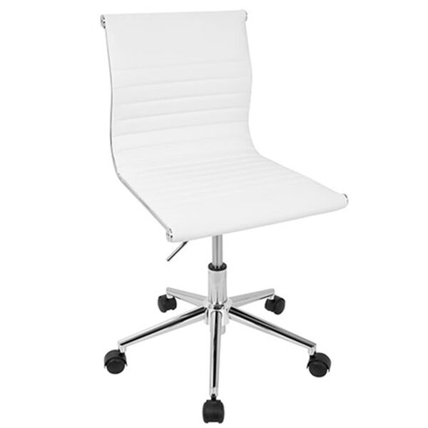 Master White Faux Leather Task Chair, image 1