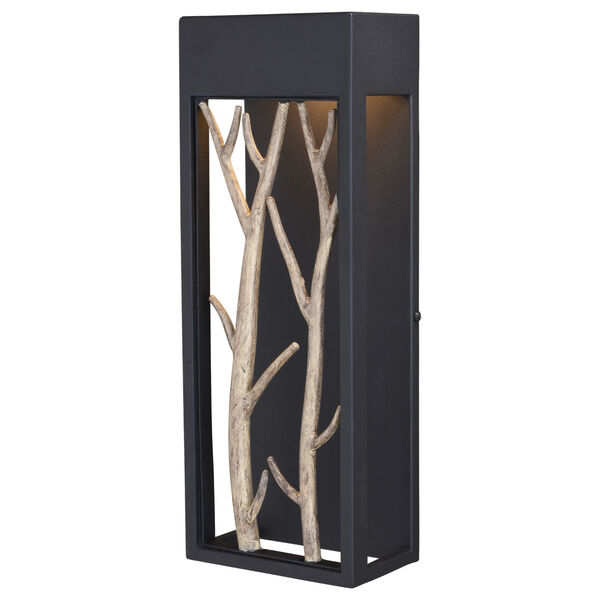 Ocala Textured Black and Natural ADA LED Outdoor Wall Sconce, image 1