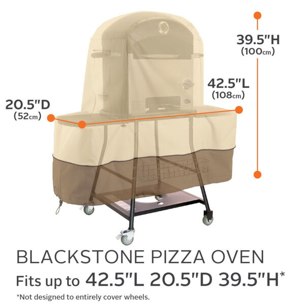 Ash Beige and Brown Outdoor Pizza Oven Cover, image 4