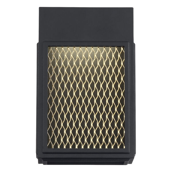 Metro Black And Gold 7-Inch Led Outdoor Wall Sconce, image 3
