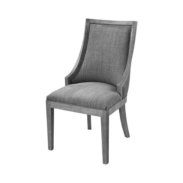 Cupertino Reclaimed Grey Wood and Grey Chenille 22-Inch Dining Chair, image 1