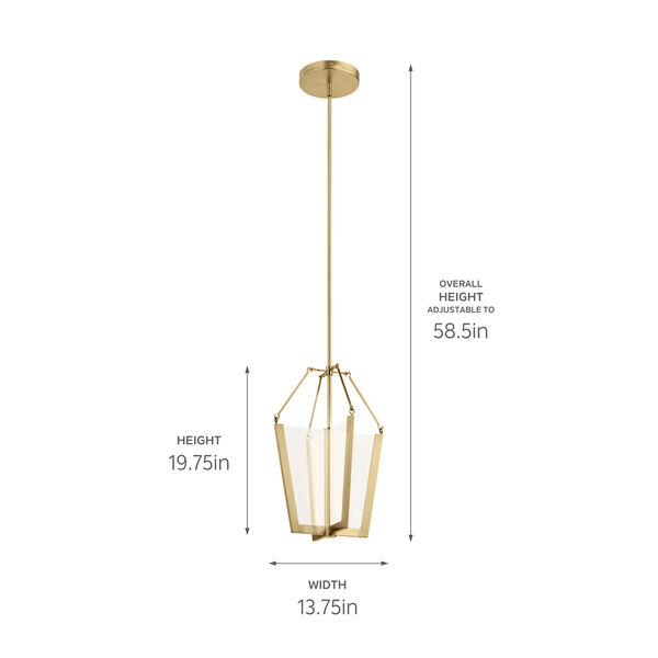 Calters Champagne Gold 14-Inch LED Pendant, image 5