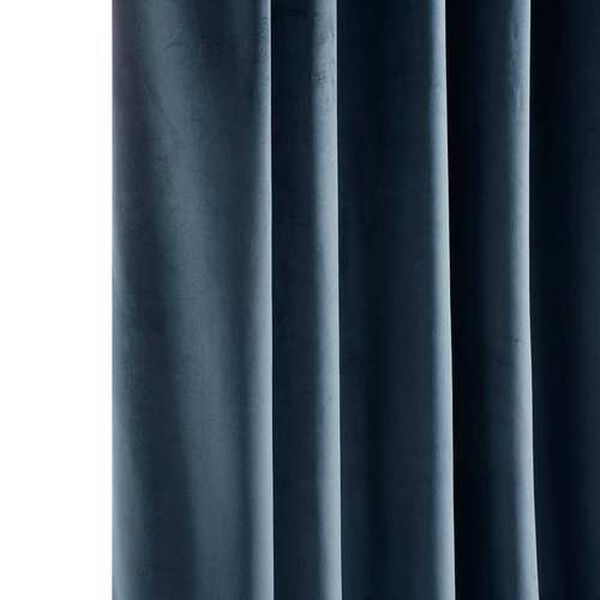 Blue 96 x 50 In. Plush Velvet Curtain Single Panel, image 13