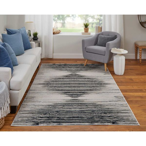 Micah Black Silver Taupe Area Rug, image 2