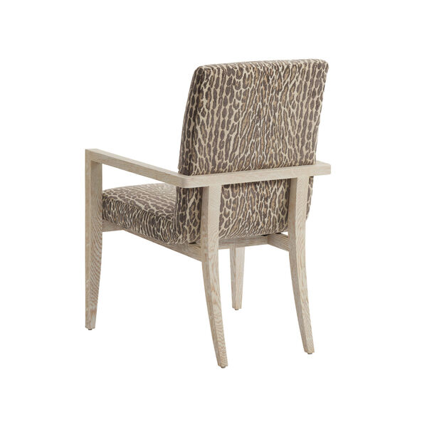 Carmel Brown and White Palmero Upholstered Arm Chair, image 2