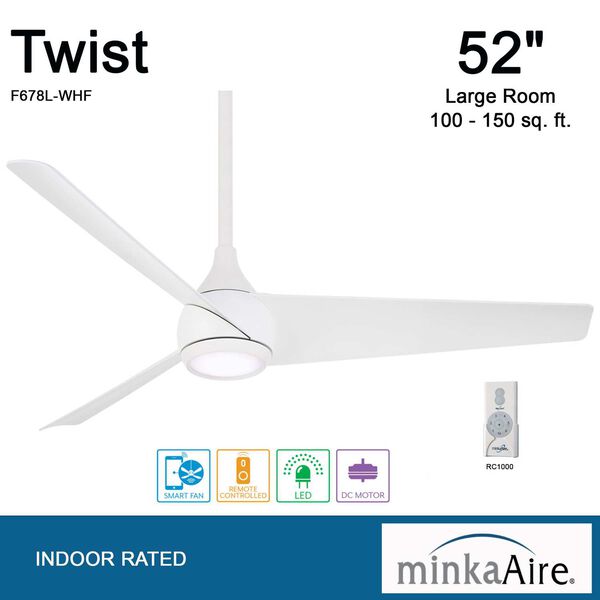 Twist 52-Inch Integrated LED Ceiling Fan, image 6