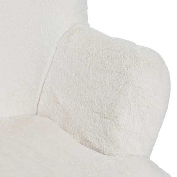 White Plush Wingback Chair, image 5