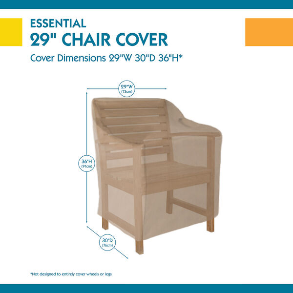 Essential Latte 29 In. Patio Chair Cover, image 3
