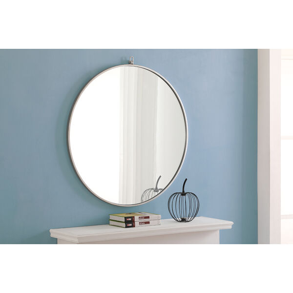 Eternity Silver Round 32-Inch Mirror with Hook, image 4