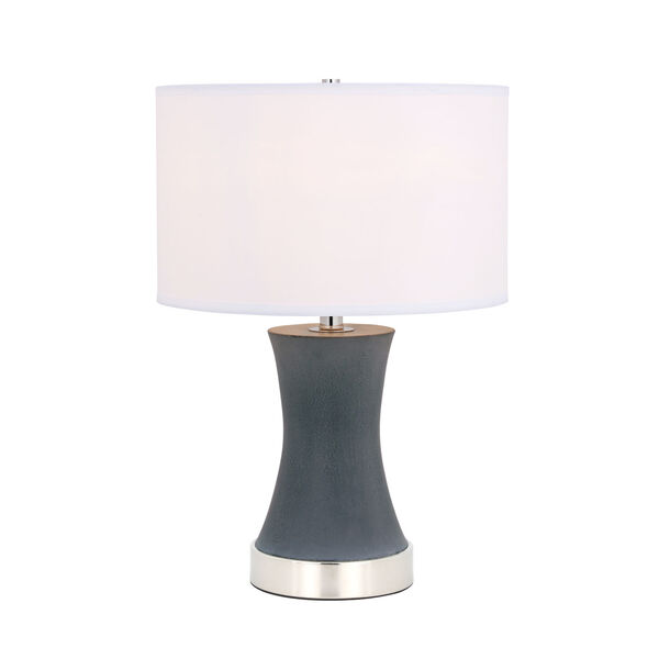 Knox Polished Nickel and Grey One-Light Table Lamp, image 1