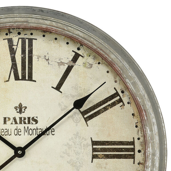 Chateau de Montautre Salvaged Metal Wall Clock, image 2