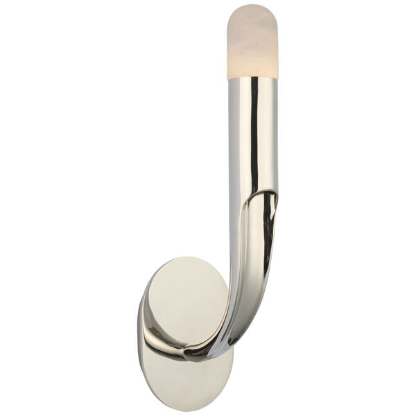 Verso Single Sconce in Polished Nickel with Alabaster by Kelly Wearstler, image 1