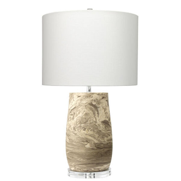 Felix Light Brown and Off White One-Light Table Lamp, image 1