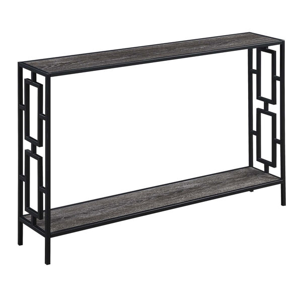 Town Square Weathered Gray and Black Console Table, image 1