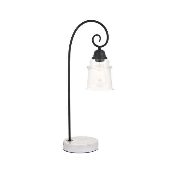 Spire Black and White One-Light Table Lamp, image 1