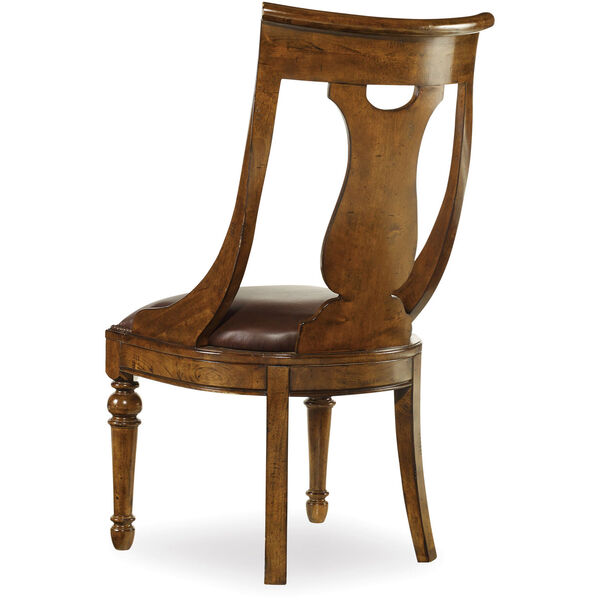 Tynecastle Side Chair Medium Wood with Leather, image 2