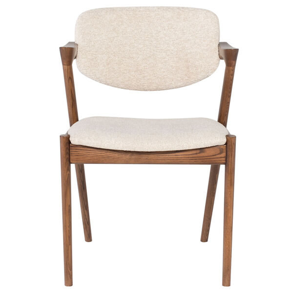 Kalli Walnut and Shell White Dining Chair, image 2