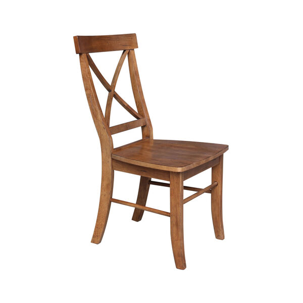 Distressed Oak X-Back Chair, Set of 2, image 4