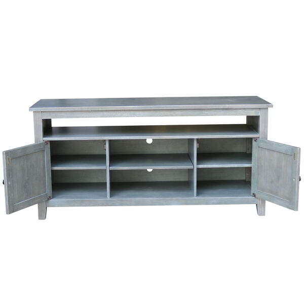 Antique Heathered Gray 57-Inch TV Stand with Two Door, image 3