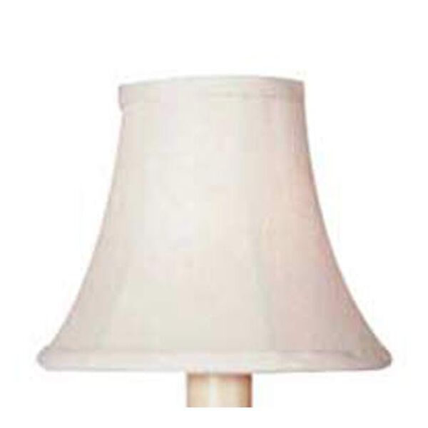 Cabinet Maker Natural 2.5 x 5 x 4.5-Inch Silk Bell Candle Clip Shade by Chapman and Myers, image 1