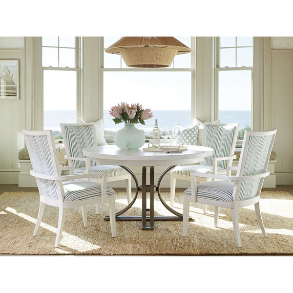 Ocean Breeze White Savannah Round Dining Table, image 2