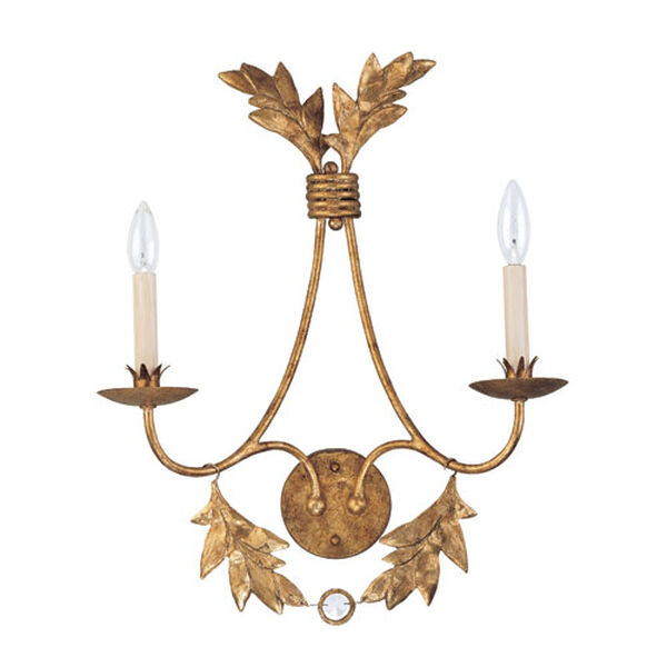 Sweet Olive Two-Light Gold Wall Sconce, image 1