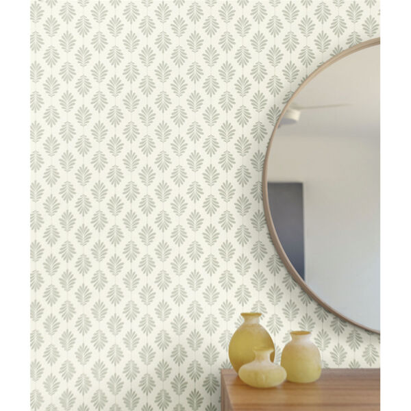 Silhouettes Taupe Leaflet Wallpaper, image 6