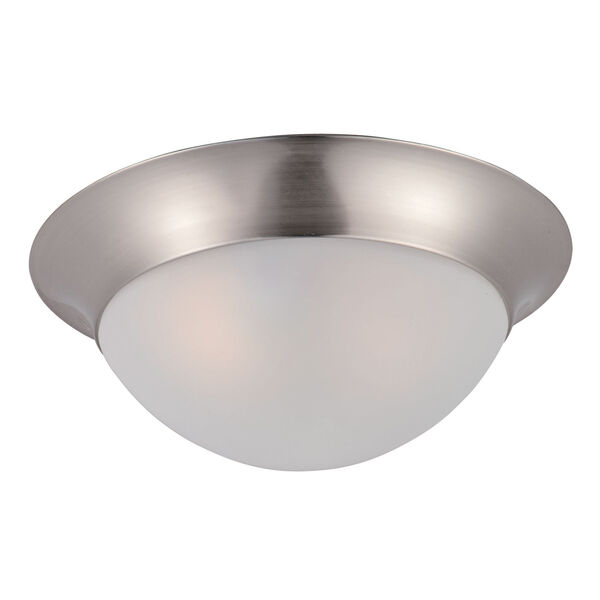 Essentials - 5850 Satin Nickel One-Light Flushmount with Frosted Glass, image 1