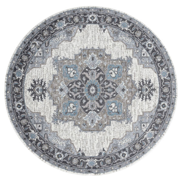 Alexandria Ivory Polypropylene Round 6 Ft. 7 In. x 6 Ft. 7 In. Rug, image 1