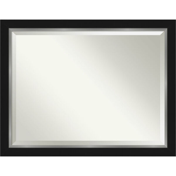 Eva Black and Silver 45W X 35H-Inch Bathroom Vanity Wall Mirror, image 1