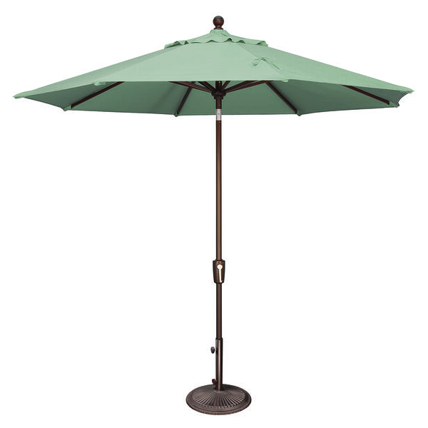 Catalina 9 Foot Octagon Market Umbrella in Spa Sunbrella and Bronze, image 1